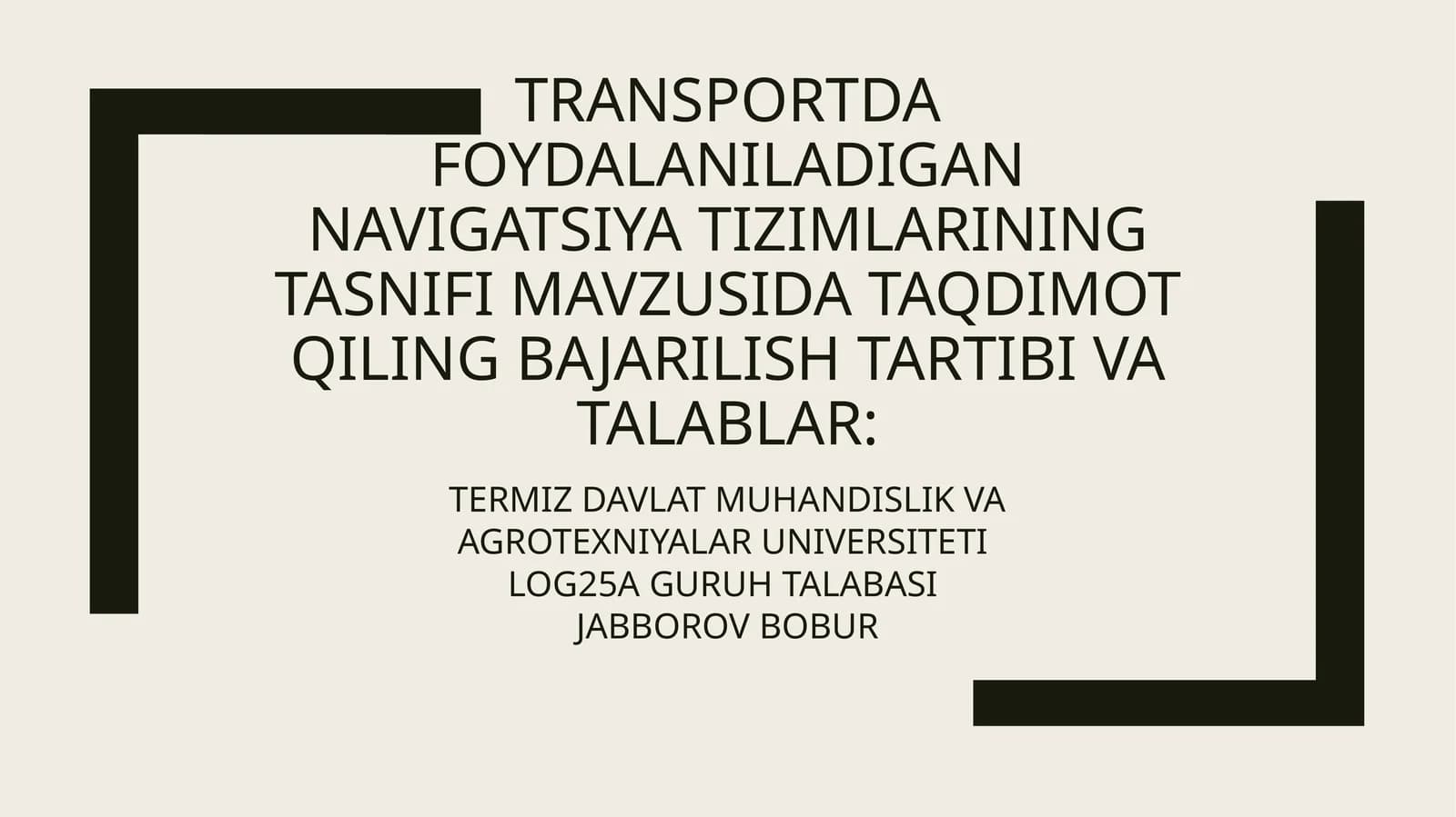 Navigatsiyatizimlari haqida umumiy tushuncha