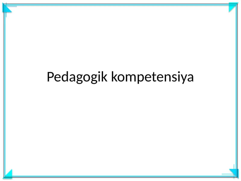 Pedagogik kompetensiya