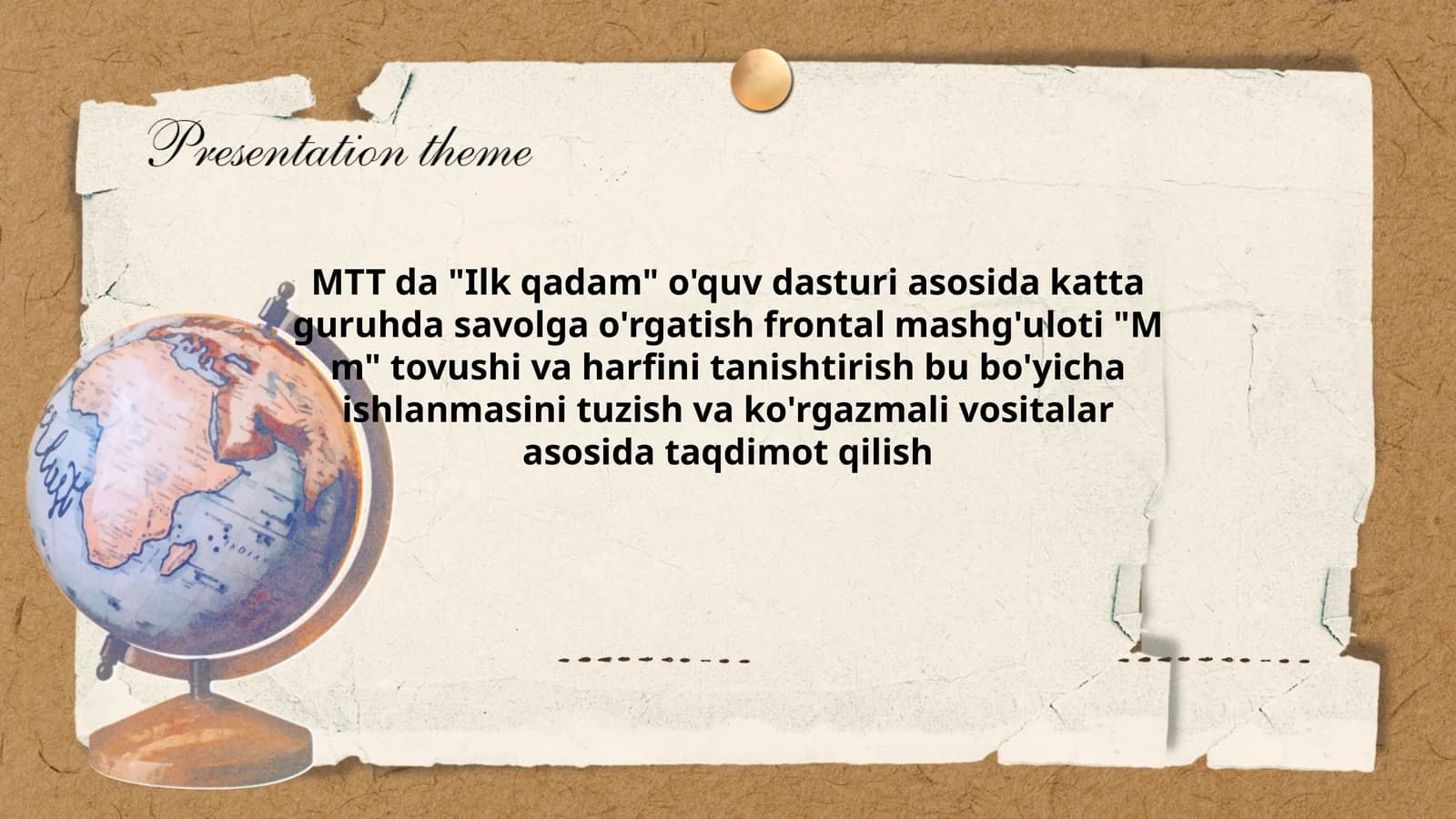 "Ilk qadam" o'quv dasturi