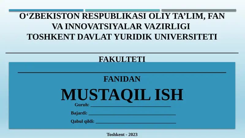 O‘zbekiston Respublikasi Prokuratura Organlarining Asosiy Vazifalari