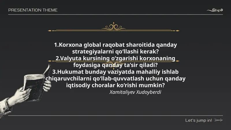 Hukumatning mahalliy ishlab chiqaruvchilarni qo‘llab-quvvatlash iqtisodiy choralar