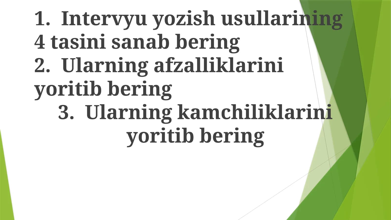 Xulq-atvor intervyulasi: Kelajakdagi muvaffaqiyatni bashorat qilish