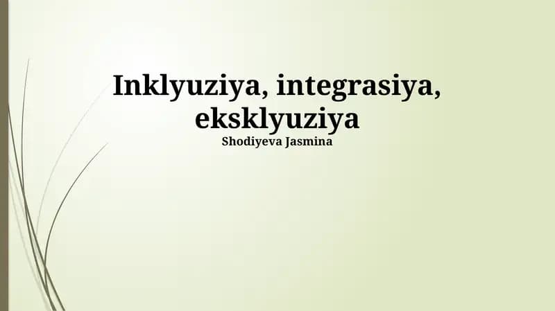 Inklyuziv ta'limni amalga oshirishda duch kelinadigan muammolar