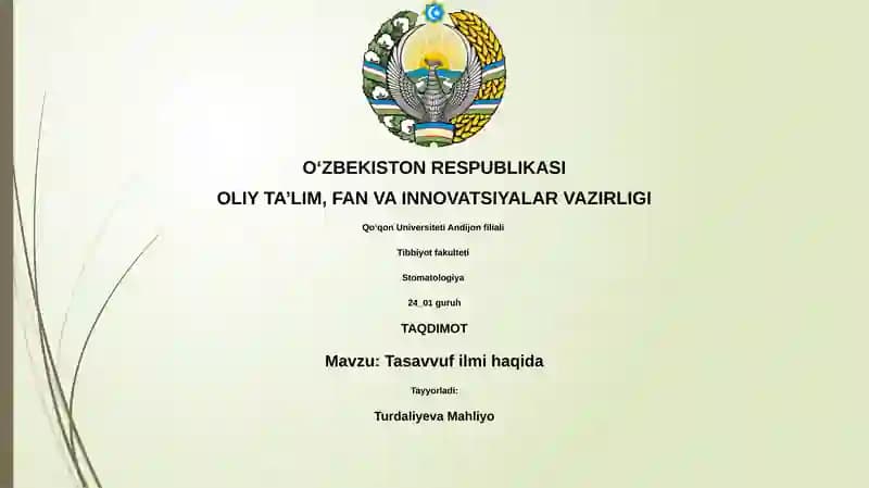 Tasavvuf ilmi haqida