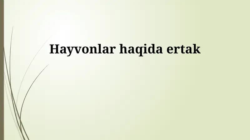Kirish: Hayvonot olamiga sayohat