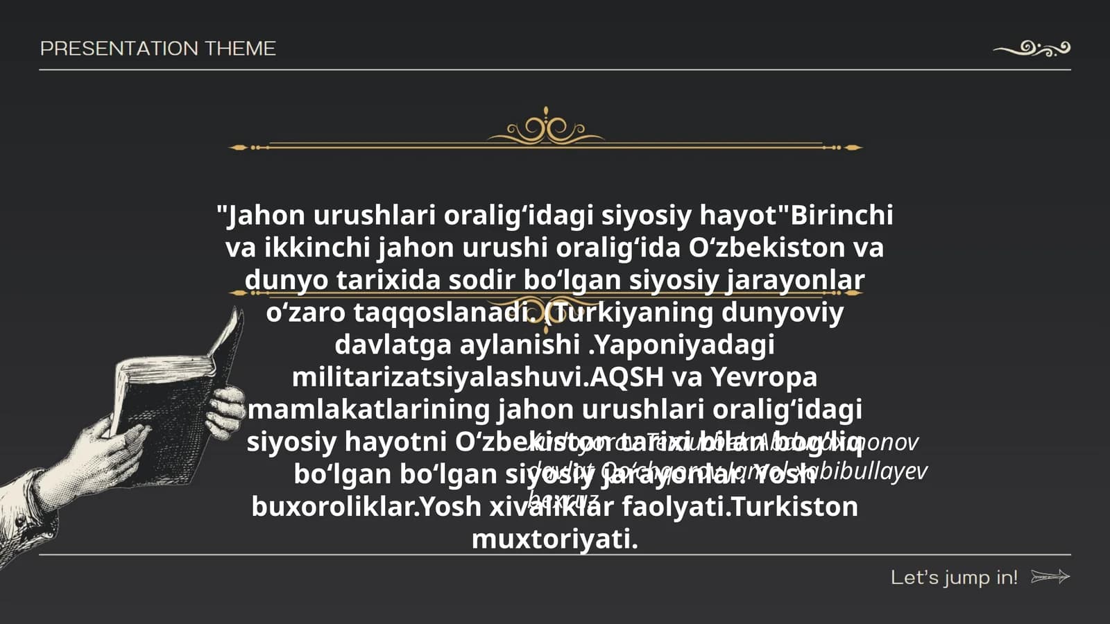 Jahon urushlari oraligʻidagi siyosiy hayot