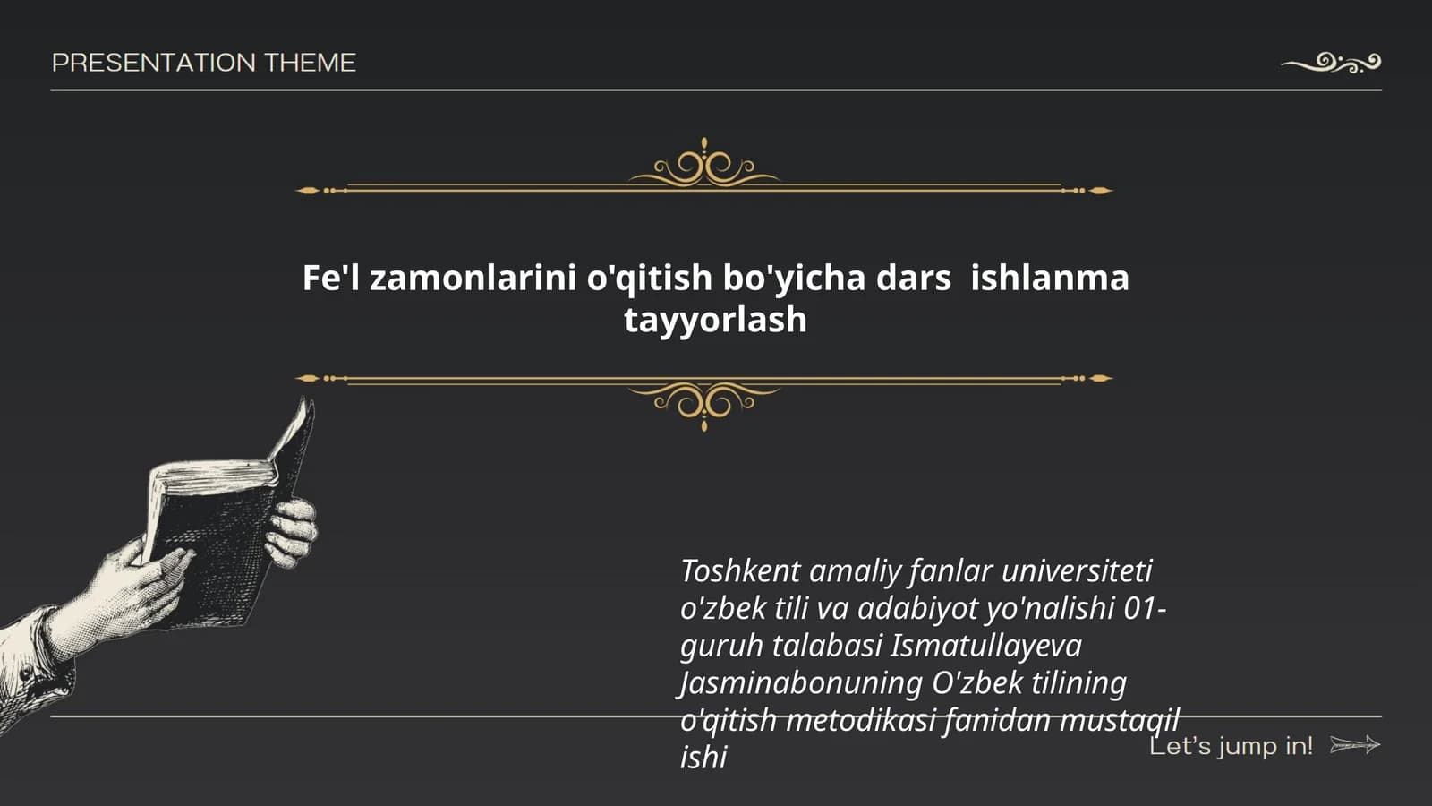 O'zbek tilining o'qitish metodikasi