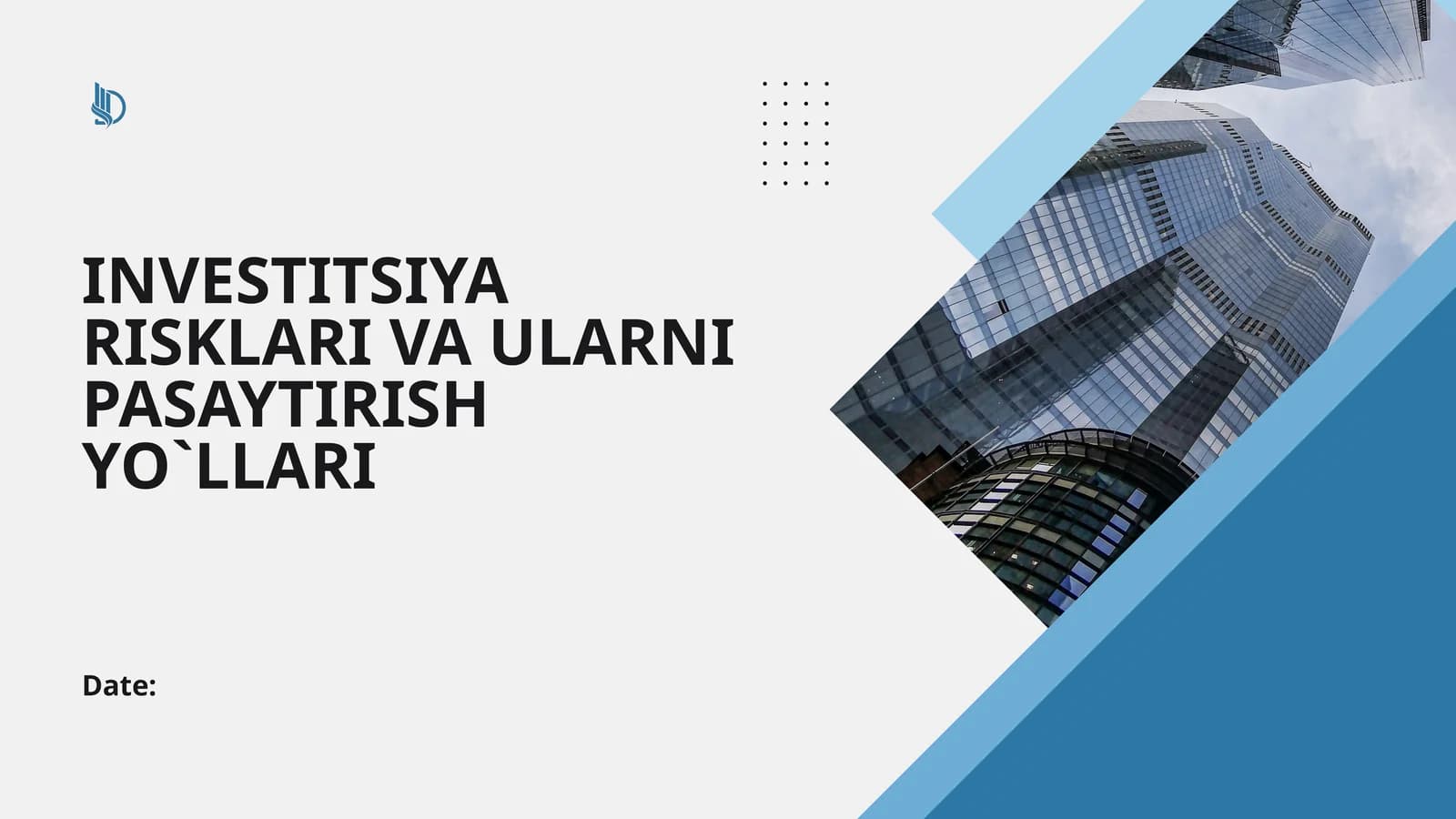 INVESTITSIYA RISKLARI VA ULARNI PASAYTIRISH YO`LLARI