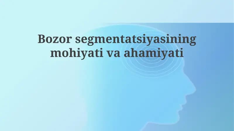 Bozor segmentatsiyasi