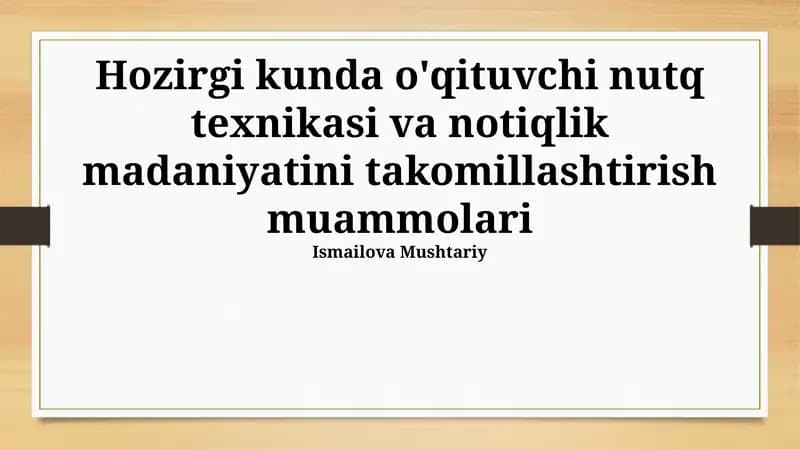 Kelajakdagi istiqbollar va takliflar