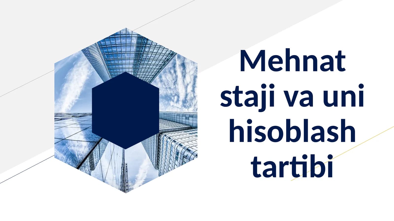 Mehnat staji va ish haqini hisoblash tartibi