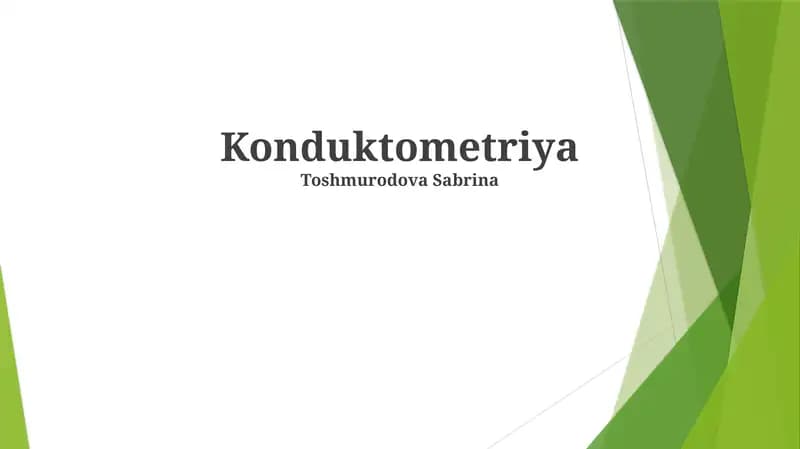 Konduktometriya