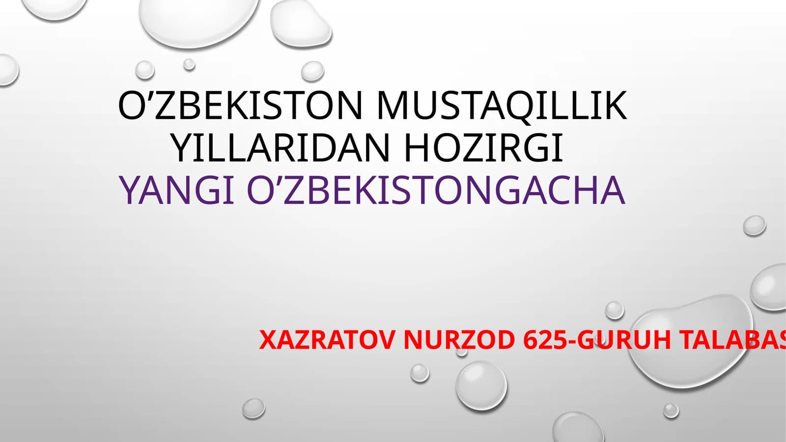 Xazratov Nurzod 625-guruh talabasi