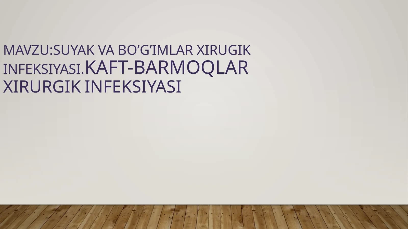 Suyak va bo'g'im xirurgik infeksiyalari