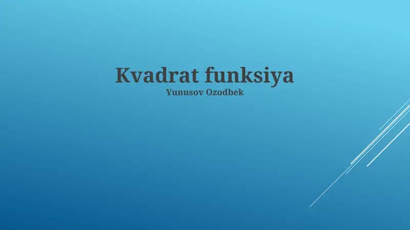 Kvadrat funksiya