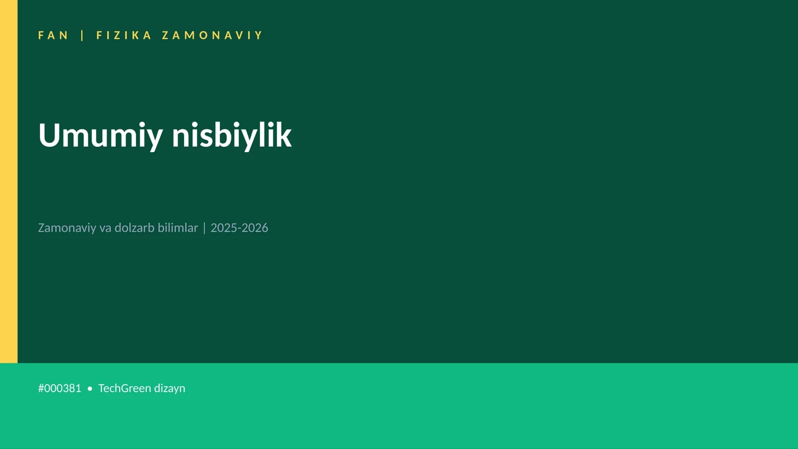 Umumiy nisbiylik