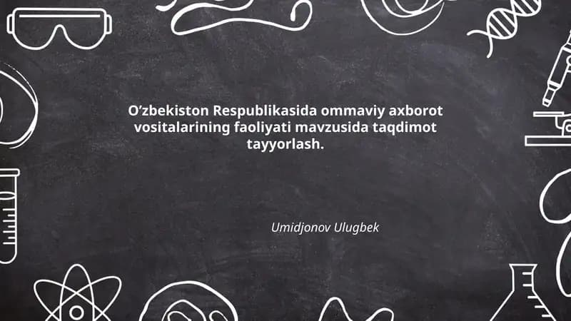 O’zbekiston Respublikasida ommaviy axborot vositalarining faoliyati