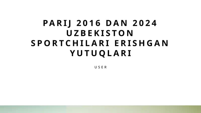 O‘zbekiston sportchilarining yutuqlari