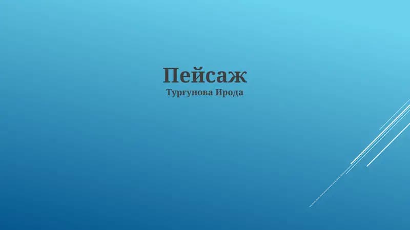 Пейсаж