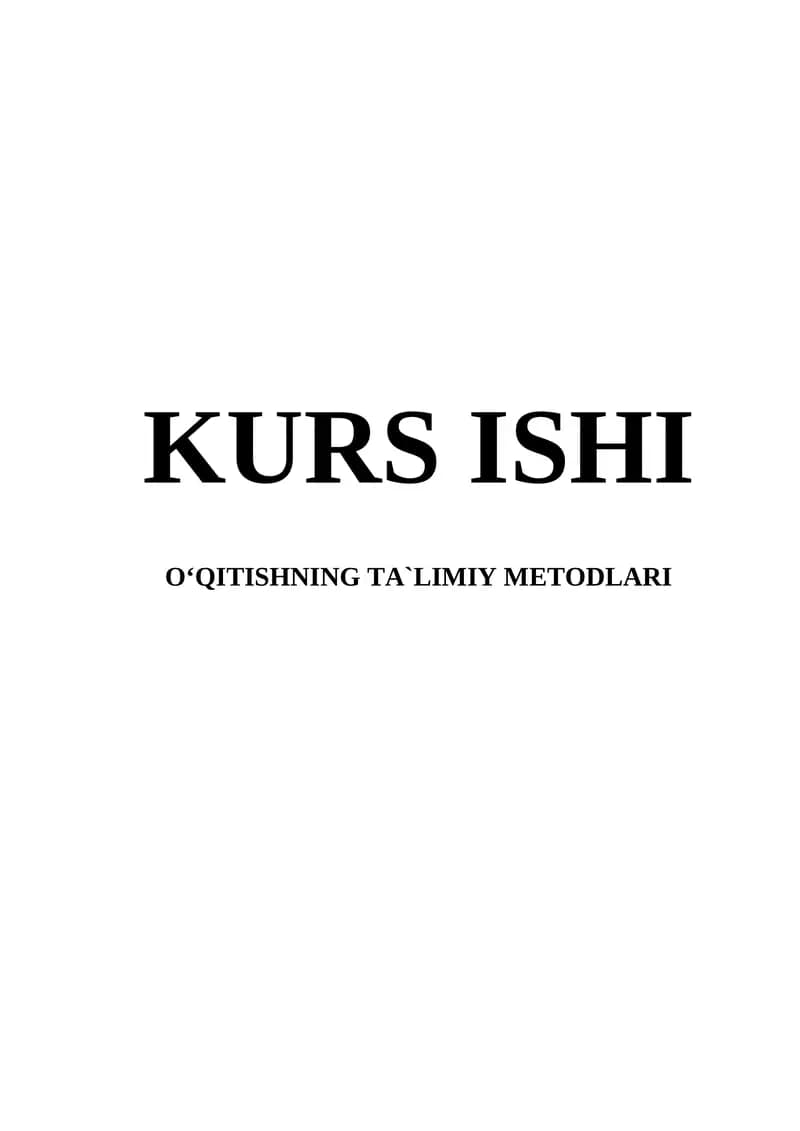 O‘qituvchining pedagogik mahorati tajribasida ta'lim metodları samaradorligini oshirish yo'llari