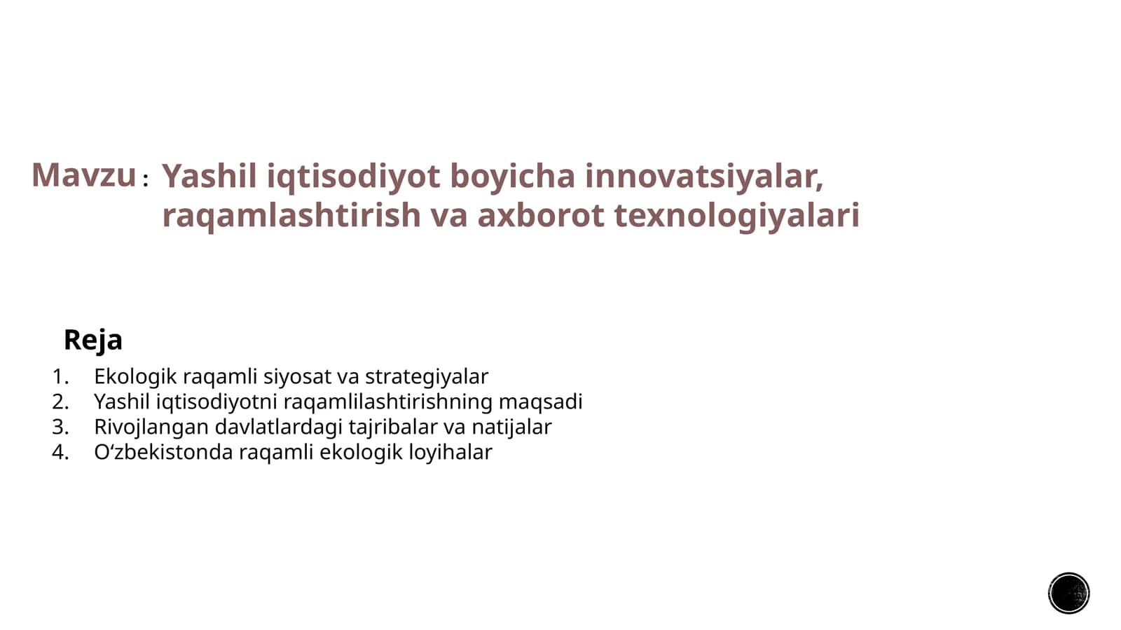Ekologikraqamli siyosat vastrategiyalar