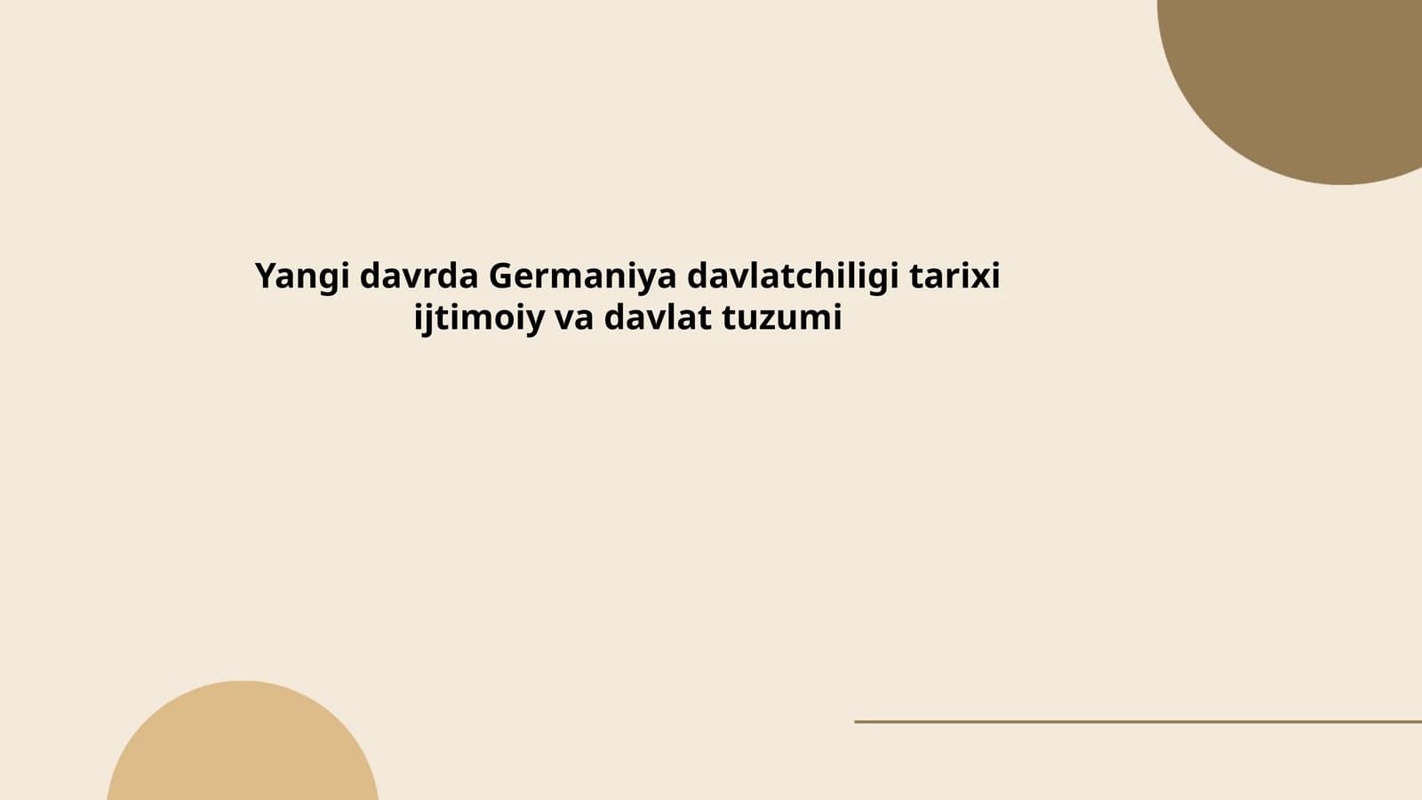 Yangi davrda Germaniya davlatchiligi tarixi ijtimoiy va davlat tuzumi
