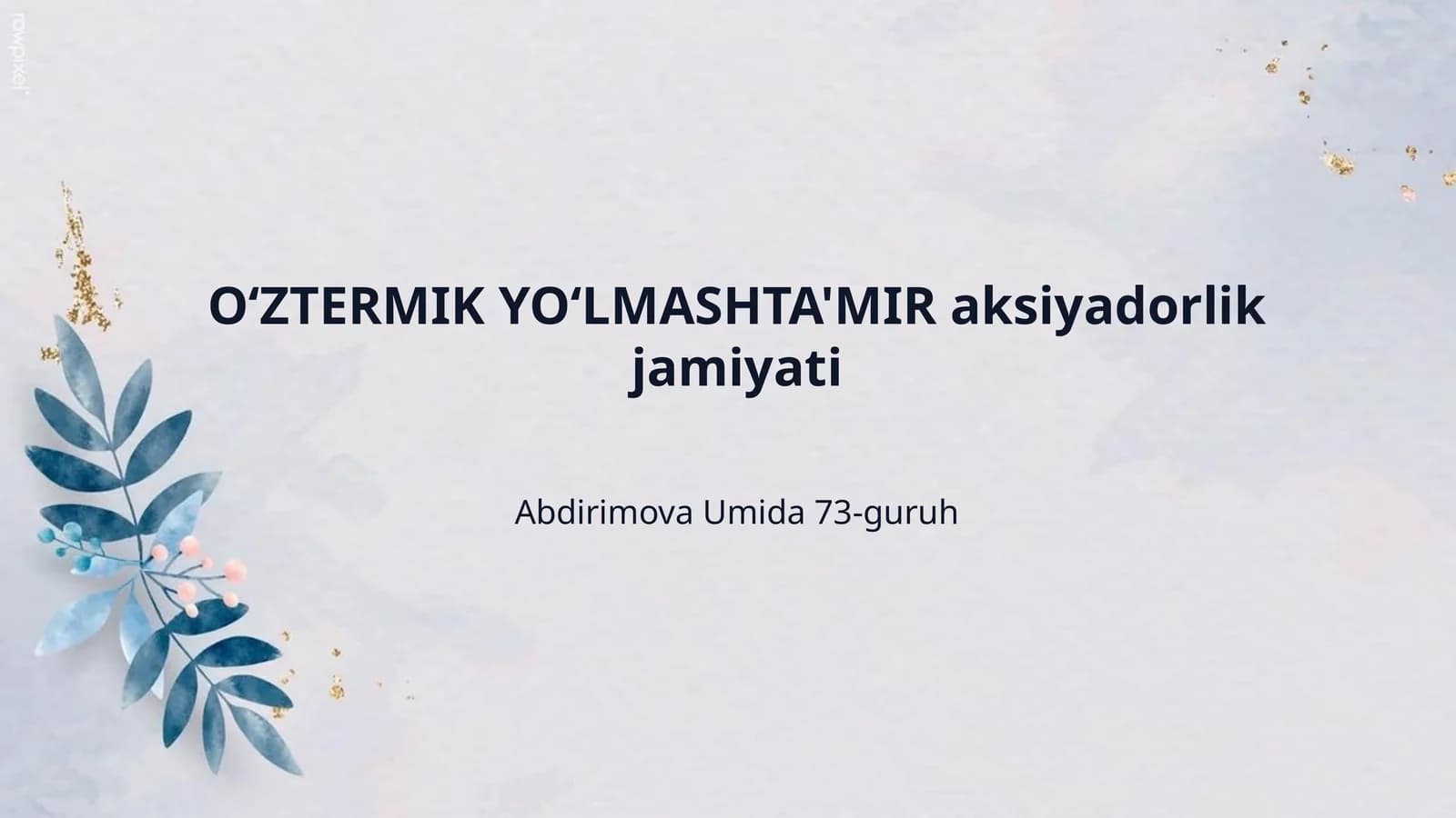 OʻZTERMIK YOʻLMASHTA'MIR aksiyadorlik jamiyati