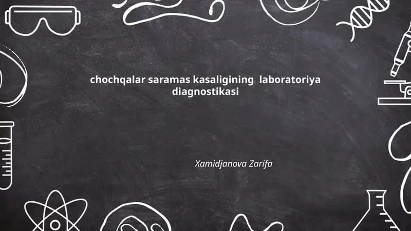Choçqalar saramas kasalligining laboratoriya diagnostikasi