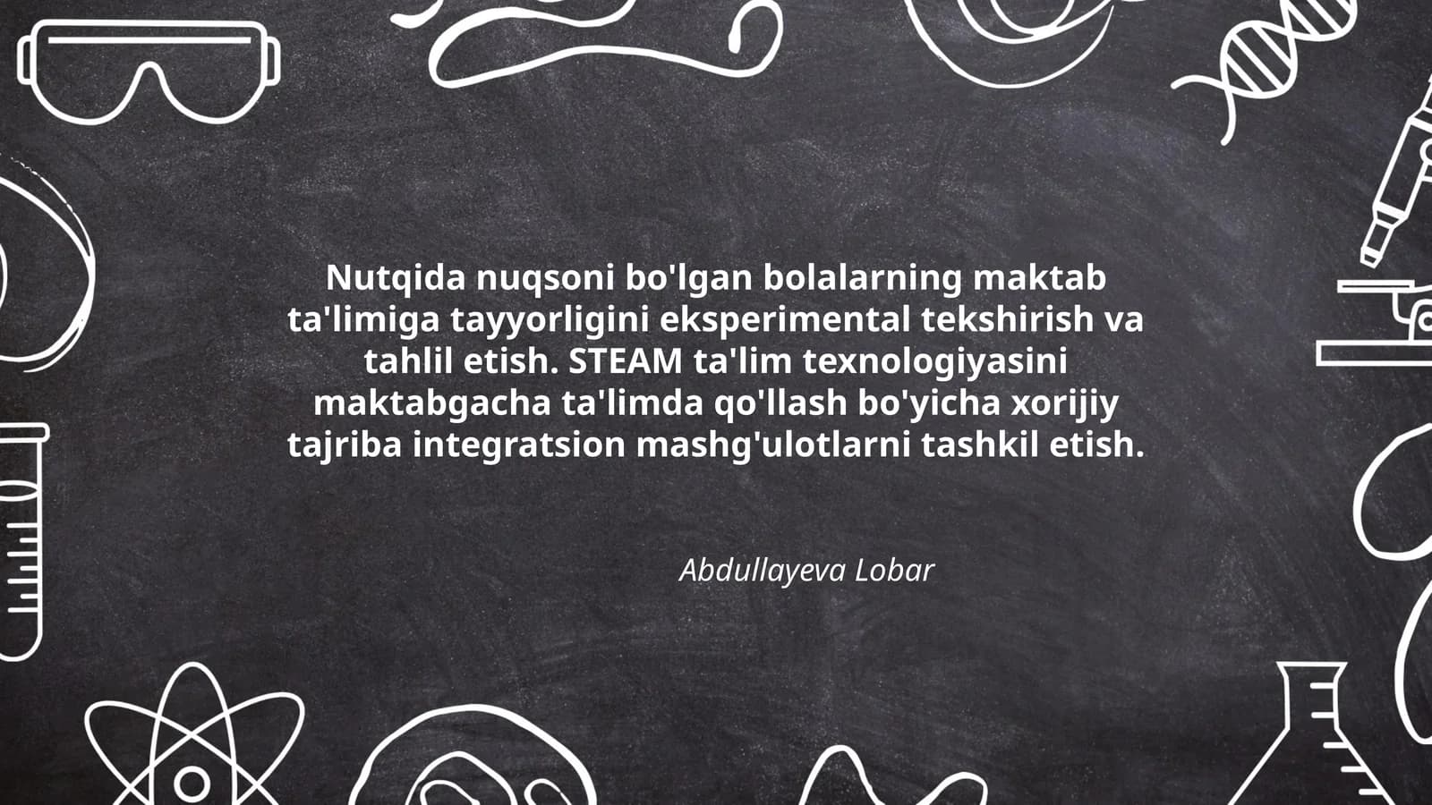 Nutqida nuqsoni bo'lgan bolalarning maktab ta'limiga tayyorligini eksperimental tekshirish va tahlil etish