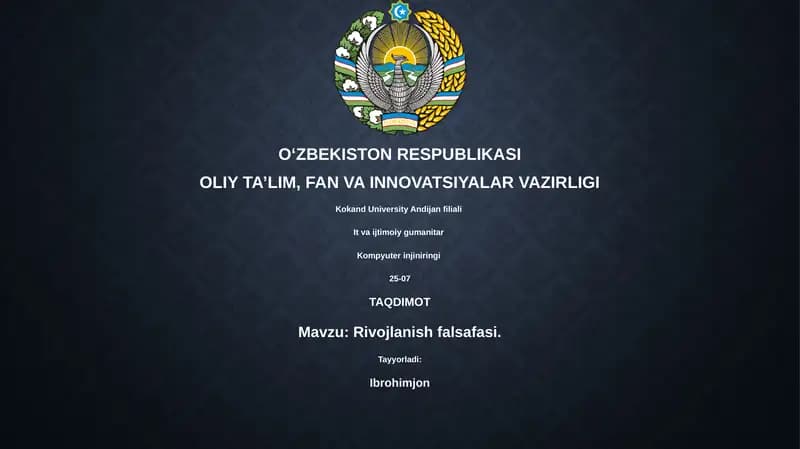 Rivojlanish falsafasi