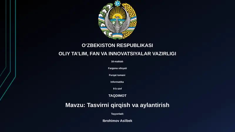 Tasvirni qirqish va aylantirish