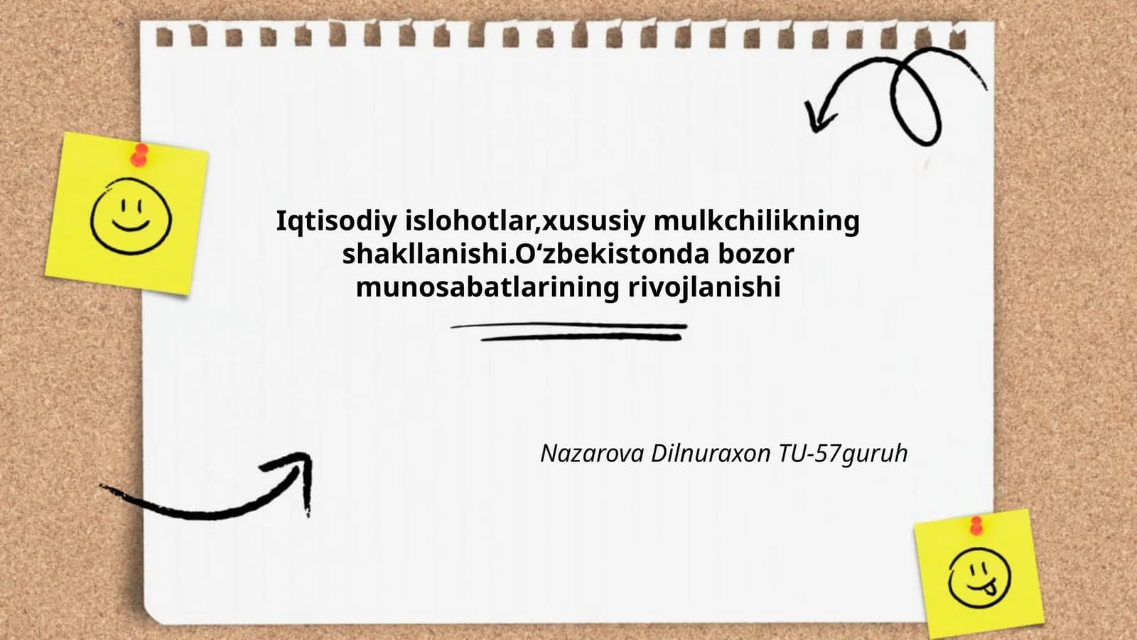 Iqtisodiy islohotlar, xususiy mulkchilikning shakllanishi