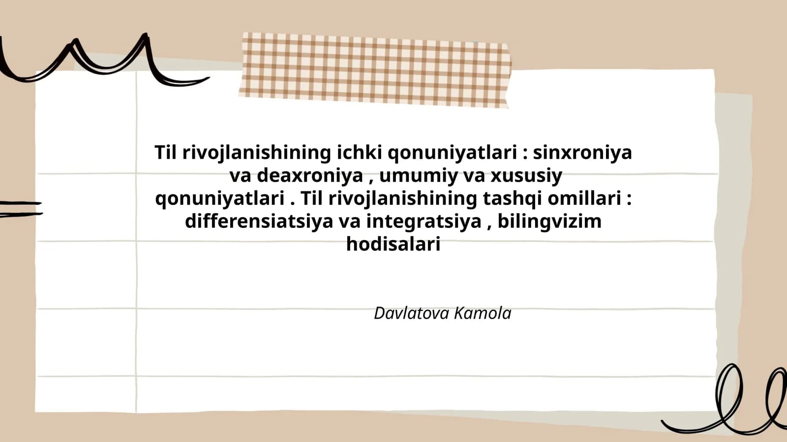 Til Rivojlanishi
