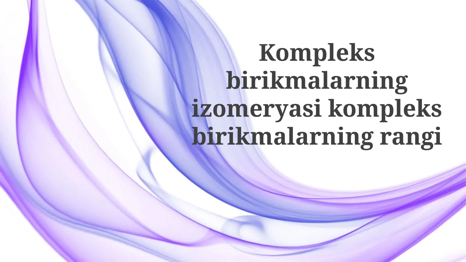 Kompleks birikmalarning rangi
