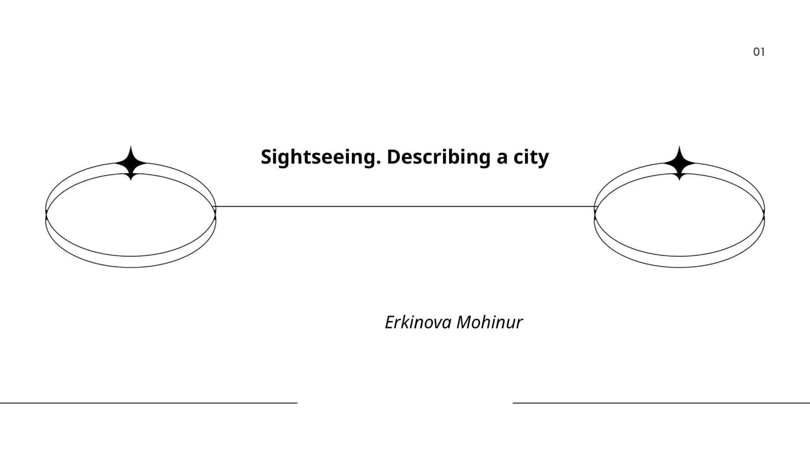 Sightseeing. Describing a city