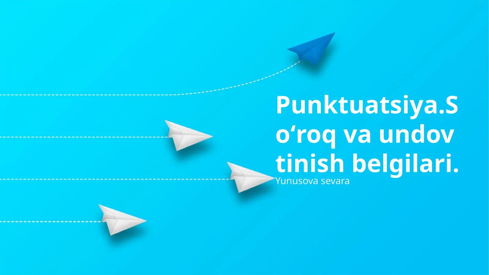 Punktuatsiya. Soʻroq va undov tinish belgilari