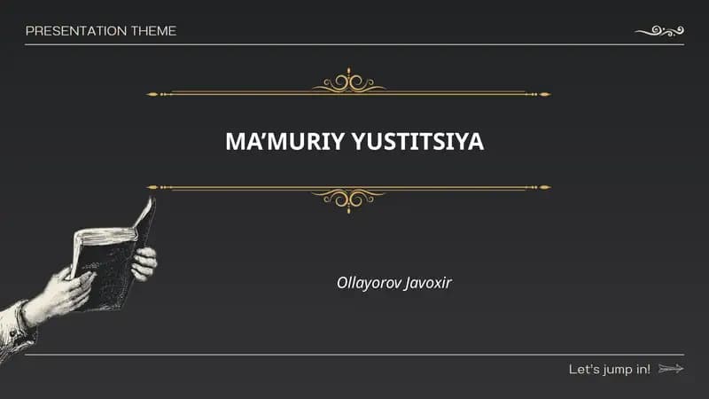 MA’MURIY YUSTITSIYA