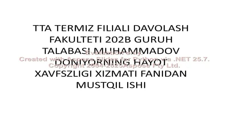 Yongin xavfsizligi asoslari