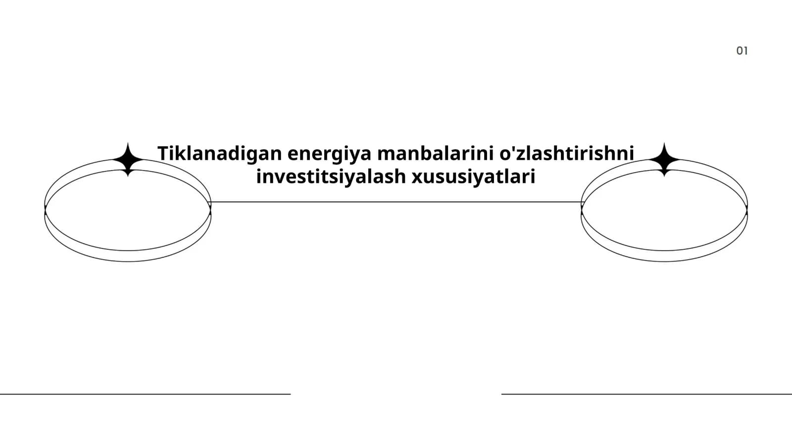 Tiklanadigan energiya manbalarini o'zlashtirishni investitsiyalash xususiyatlari