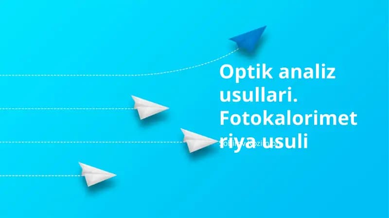 Optik Analiz Usullari