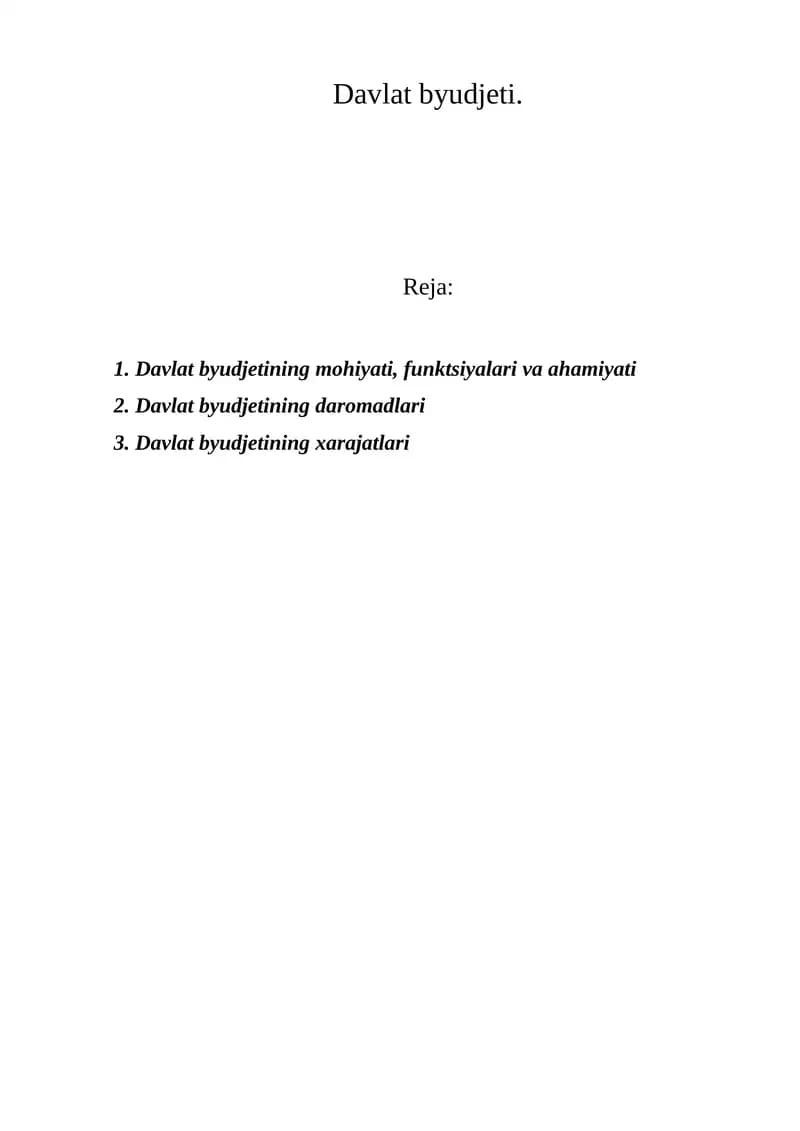 Davlat byudjeti
