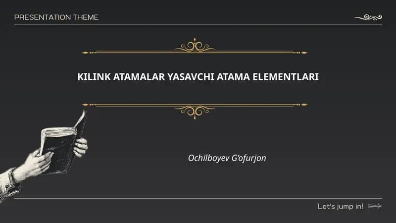 KILINK ATAMALAR YASAVCHI ATAMA ELEMENTLARI