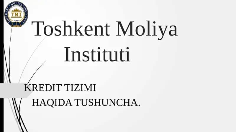 KREDIT TIZIMI