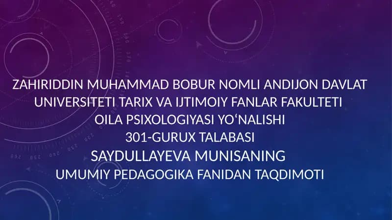 Ilmiy dunyoqarashni shakllantirish