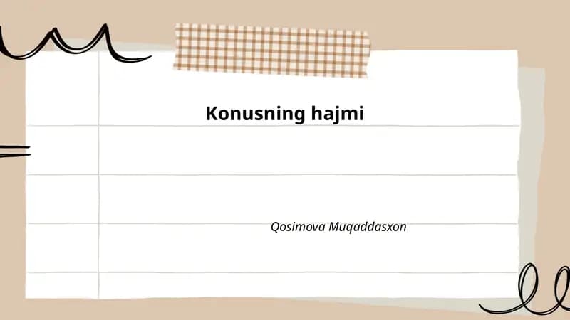 Konusning hajmi