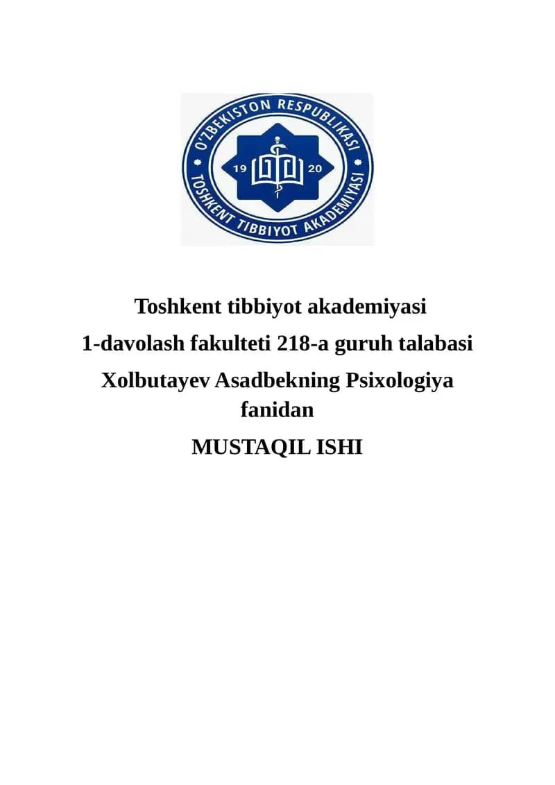 Temperament xususiyatlarining mutaxassis shakllanishidagi oʻrni