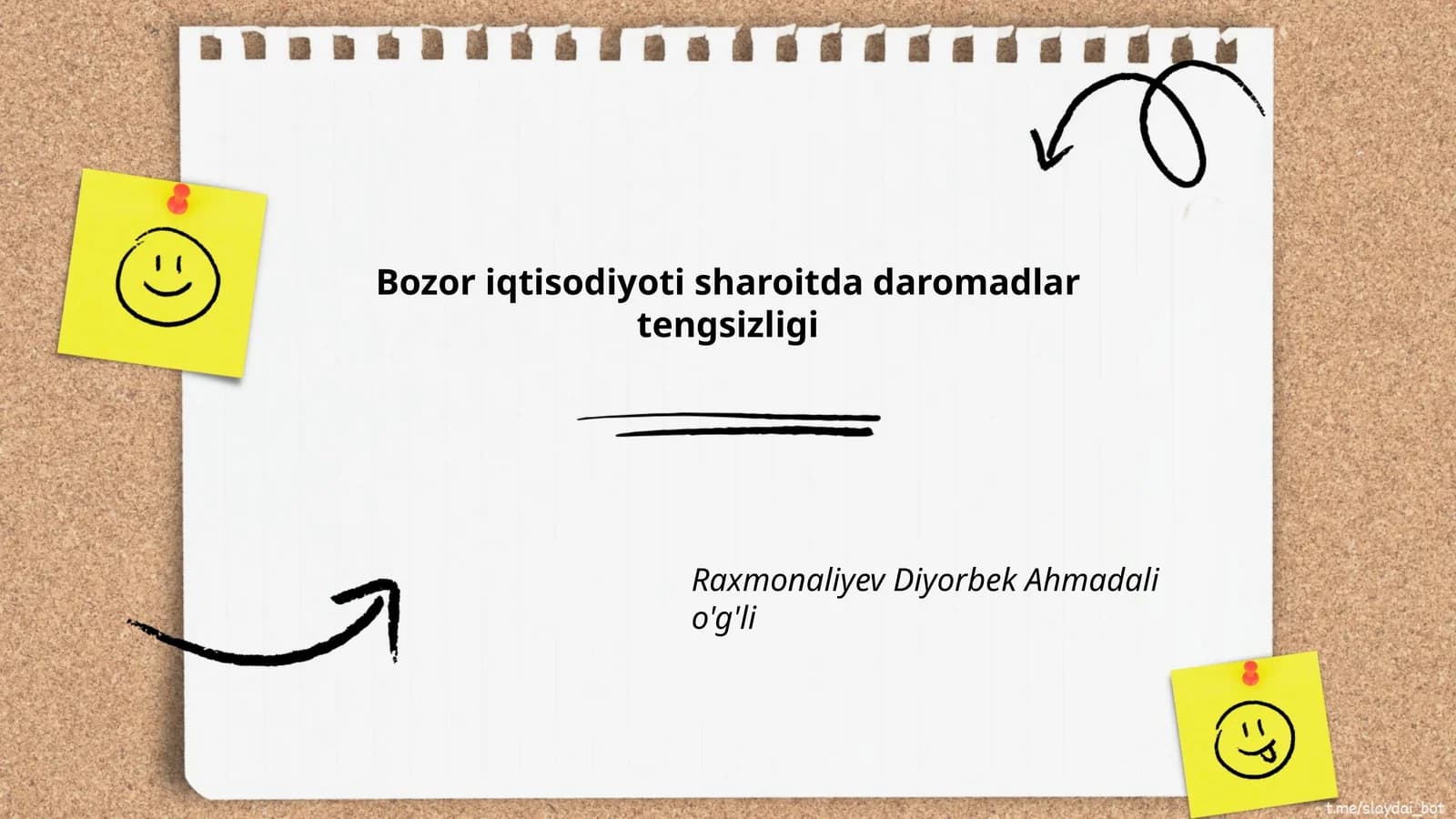 Bozor iqtisodiyoti sharoitda daromadlar tengsizligi