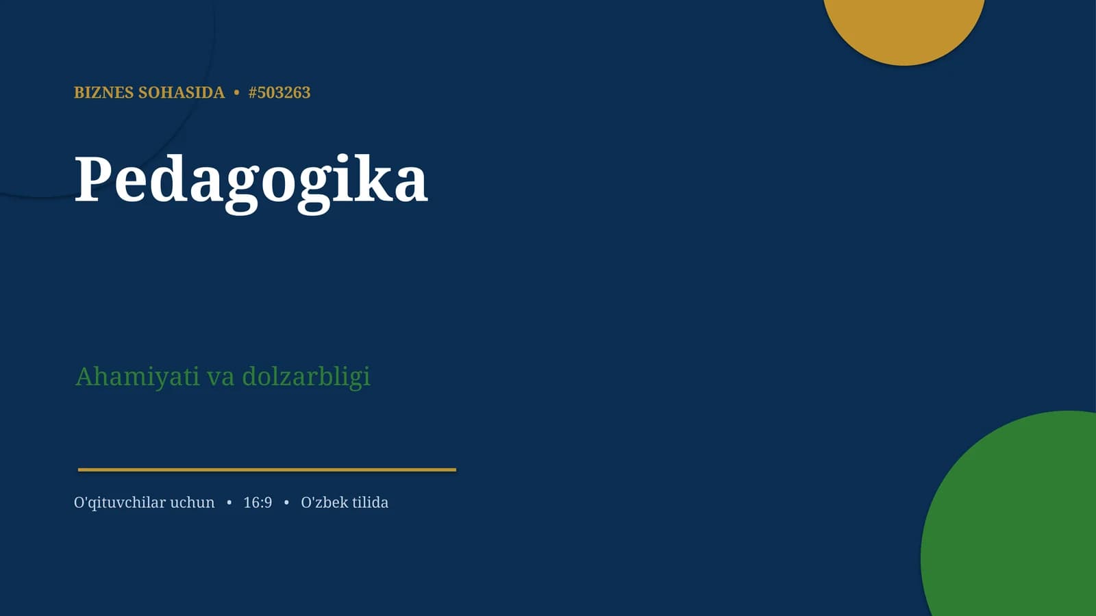 O'qituvchilar uchun Pedagogika