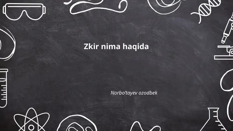 Zkir nima haqida