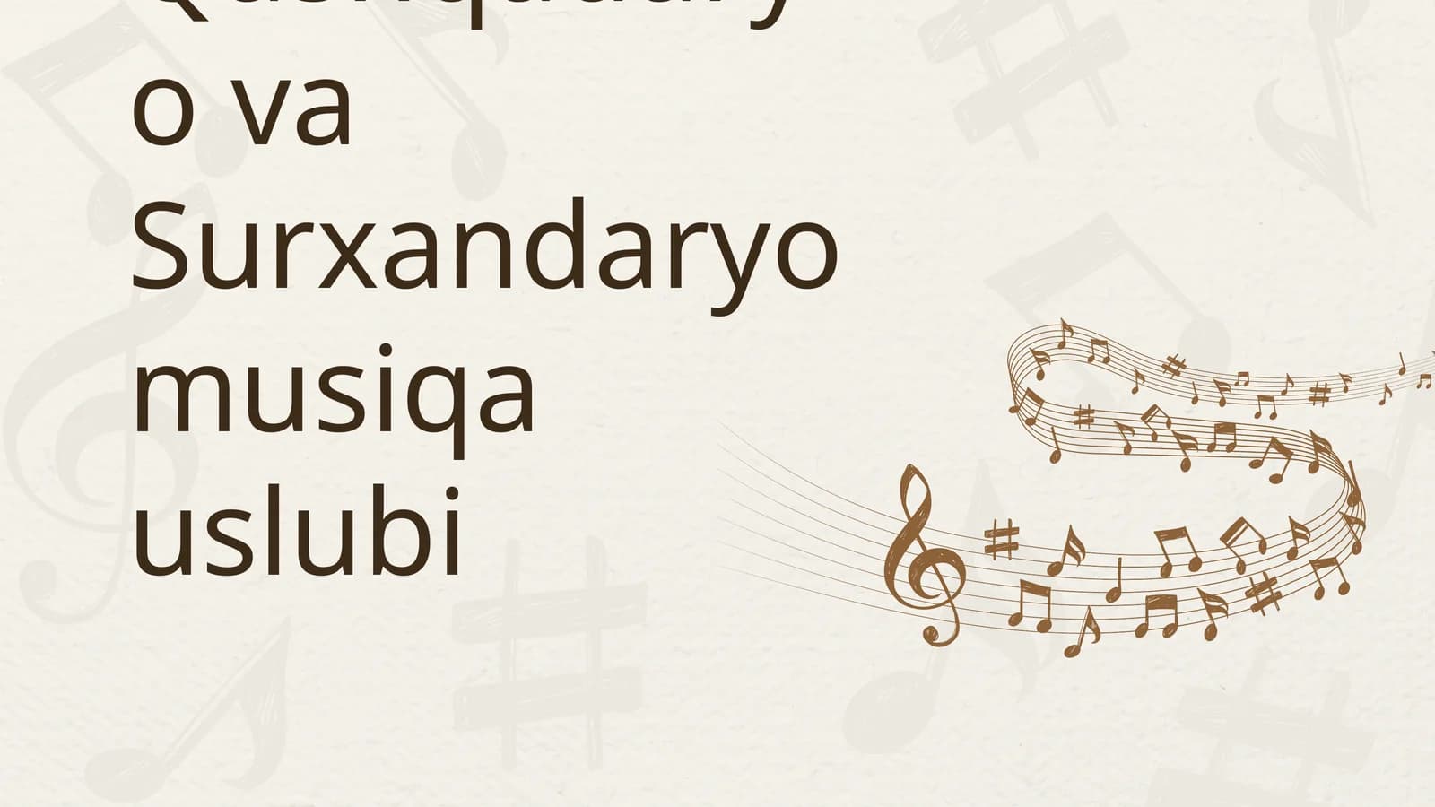 Qashqadaryo va Surxandaryo musiqa uslubi